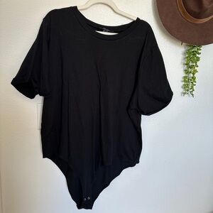Forever 21 Black T-shirt Tee Bodysuit Plus Size Basic Layering Classic top
